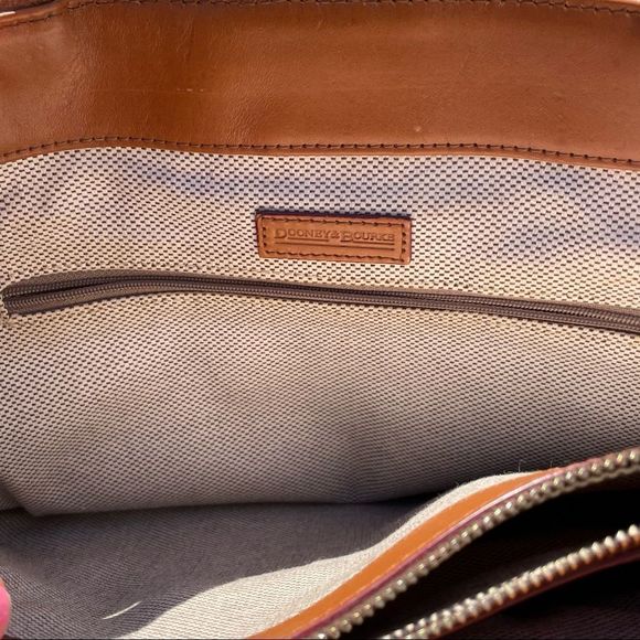 Dooney & Bourke ivory and brown monogram tote purse - Picture 10 of 11